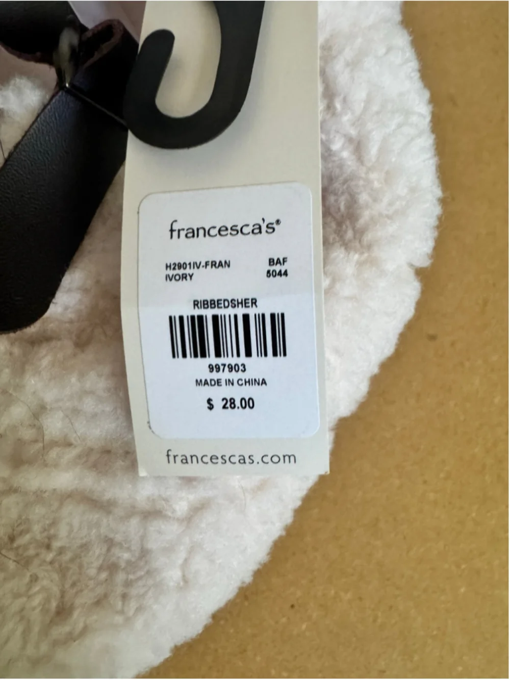 Women's francesca's Sherpa Baseball Cap One Size Beige
